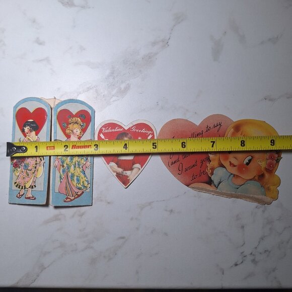 Vintage Valentine Assortment Set Of 3 Classic Love Cards Scrapbooking Gifting - Picture 4 of 10